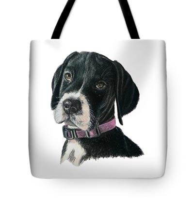 Pet Portrain shopping bag by artist Barbara Andrews